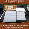 imageAir Jungles 3in1 Leather Cleaner Wipes 70 Count Extra Large 8quot x 10quot Size Clean Condition Protect Wipes for Vinyl and Leather Apparel Furniture Auto Car Interior Shoes Boots Bags70 Count Pack of 3