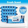 imageAir Jungles Flushable Wipes 6 Pack 300 Wipes Extra Large 7quotx7quot Gentle Cleansing Adult Wet Wipes Fresh Scent Moisturizing with Aloe Vera ampamp Vitamin E50 Count Pack of 24