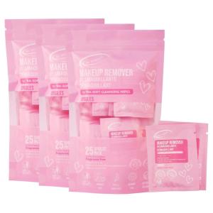 imageAir Jungles Makeup Remover Wipes Singles 25 Count  Extra Large 6quot x 8quot FragranceFree AlcoholFree Ultra Soft Makeup Cleaning Wipe for Travel Goodie Bags and Daily Use25 Count Pack of 3