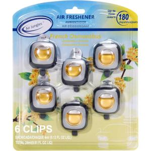 imageAir Jungles Serene Summer Scent Car Air Freshener Clip 6 Vent Clips 4ml Each Long Lasting Air Freshener Up to 180 Days Car Refresher Odor EliminatorFrench Osmanthus