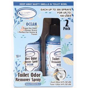 imageAir Jungles Toilet Poop Odor Eliminator Spray Lavender Scent Spray It Before No2 Up to 100 Uses Per Bottle For Home Travel Office Bathroom and College Dorm BathroomOcean