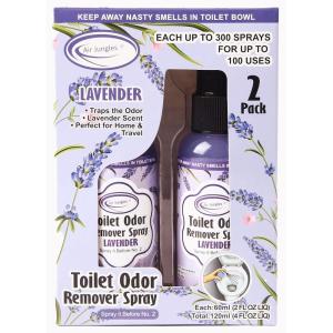 imageAir Jungles Toilet Poop Odor Eliminator Spray Lavender Scent Spray It Before No2 Up to 100 Uses Per Bottle For Home Travel Office Bathroom and College Dorm BathroomLavender