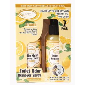 imageAir Jungles Toilet Poop Odor Eliminator Spray Lavender Scent Spray It Before No2 Up to 100 Uses Per Bottle For Home Travel Office Bathroom and College Dorm BathroomLemon