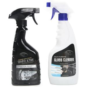 imageAir Jungles Car Wheel Tire and Glass Cleaner Spray 169 Fl Oz Pack of 2 Brake Buster Wheel Cleaner and Tile Auto Mirror Car Windshield Cleaner